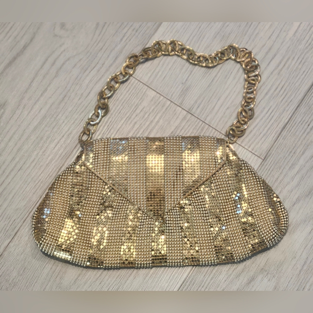 BCBGeneration Gold Sequin Shoulder Bag 12x7